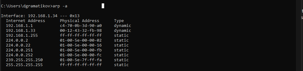 arp a - ICT 20 Netwerken Commando,20: nslookup -type=mx [domein] network CMD,19: getmac network CMD,18: systeminfo network CMD,17: hostname network CMD,16: nbtstat -a [IP-adres] network CMD,15: ipconfig /flushdns network CMD,14: telnet [adres] [poort] network CMD,13: tracert -d [adres] network CMD,12: route print network CMD,11: arp -a network CMD,10: netsh wlan show networks network CMD,9: netsh wlan show profiles network CMD,8: netstat -n network CMD,7: netstat -a network CMD,6: netstat network CMD,5: nslookup [domein] network CMD,4: tracert [adres] of traceroute [adres] network CMD,3: ping [adres] network CMD,2: ipconfig /all network CMD,1: ipconfig network CMD