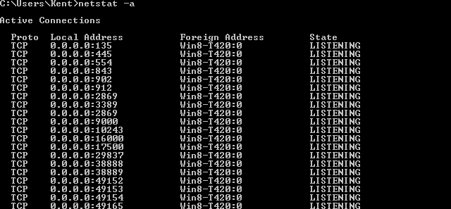 netstat a - ICT 20 Netwerken Commando,20: nslookup -type=mx [domein] network CMD,19: getmac network CMD,18: systeminfo network CMD,17: hostname network CMD,16: nbtstat -a [IP-adres] network CMD,15: ipconfig /flushdns network CMD,14: telnet [adres] [poort] network CMD,13: tracert -d [adres] network CMD,12: route print network CMD,11: arp -a network CMD,10: netsh wlan show networks network CMD,9: netsh wlan show profiles network CMD,8: netstat -n network CMD,7: netstat -a network CMD,6: netstat network CMD,5: nslookup [domein] network CMD,4: tracert [adres] of traceroute [adres] network CMD,3: ping [adres] network CMD,2: ipconfig /all network CMD,1: ipconfig network CMD